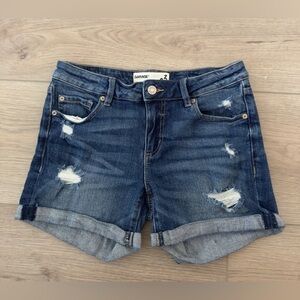 Garage Blue Jean Shorts Distressed Mid-Rise 💙